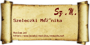Szeleczki Mónika névjegykártya